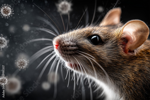 Hantavirus in Rodent Reservoirs, Rodent-Borne Zoonotic Infection Concept with Airborne Viral Particles