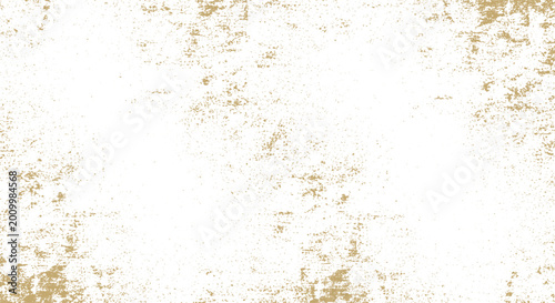 Quadro su tela Distressed golden texture overlay with subtle grunge effect and speckles on whit