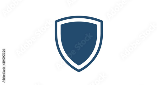 Quadro em tela Blue Shield Icon on White Background