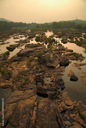 River bottom in the summer