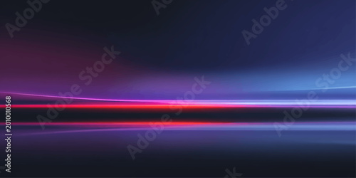 Foto Abstract background with vibrant neon light streaks in purple and red hues, creating a futuristic and dynamic visual