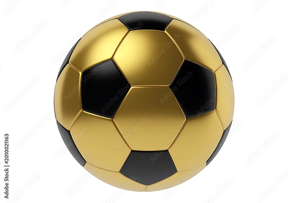 Fototapeta premium Golden soccer ball
