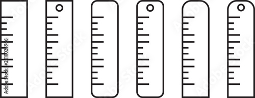Measurement Scale Icon, Icon set of Measurement Scale, Outline Vector Measurement Scale Set, Measurement Scale for Office, Industry, education purpose and others