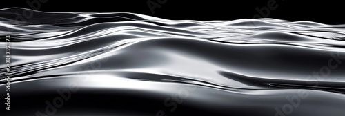 Abstract Water Waves Reflecting Light in a Modern Background with Smooth Surfaces and Textures