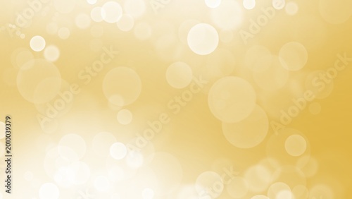 Abstract Golden Bokeh Lights Background with Soft Glow
