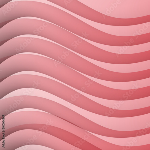 Abstract Pink Wavy Gradient Background with Layered Flow Design