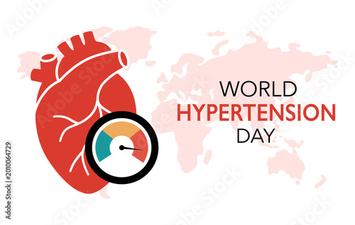 Bild auf Leinwand World Hypertension day is on May 17th