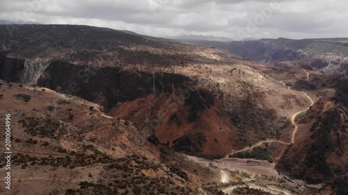 Panoramic aerial video showcasing the breathtaking mountains and canyons of Socotra Island, ideal for themes of nature, adventure, and untouched landscapes
