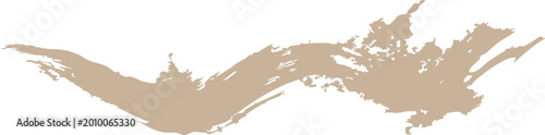 Brown paint smear on white background for design and artistic purposes freely usable