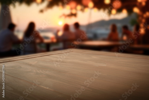 Tableau sur toile Empty wooden table with clean copy space for product placement in the foreground