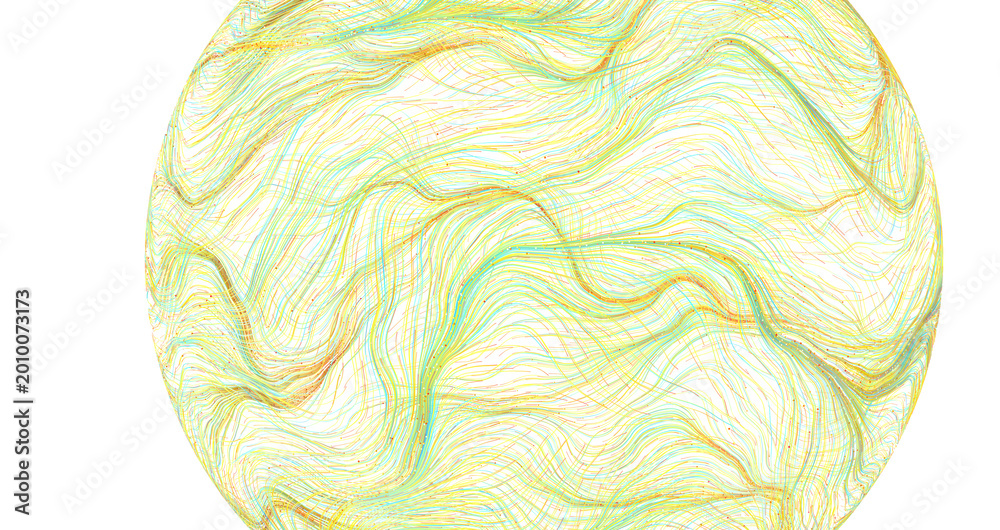 Obraz premium Abstract and artistic representation of a colorful sphere. Graphic illustration with vibrant colors