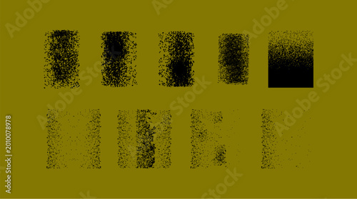 Black and Gold Grainy Texture Background Set

