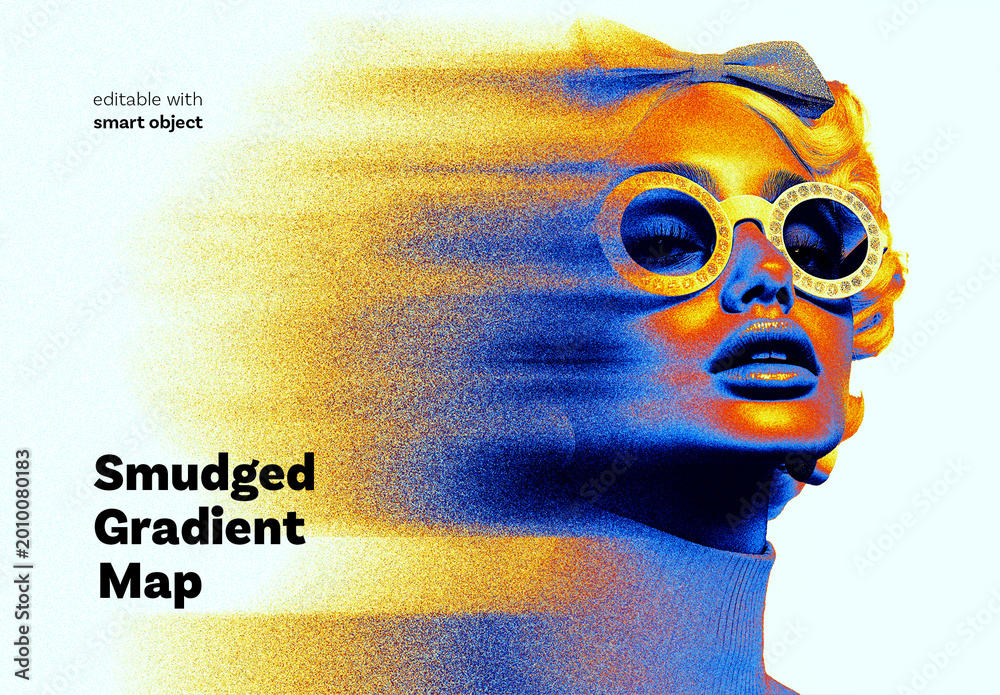 Gradient Map Effect Smudged Gradient Map Effect Stock Template | Adobe Stock