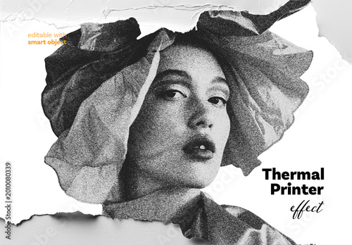 Thermal Printer Photo Effect