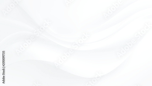 Cuadro en lienzo White wavy abstract background with smooth curves and subtle shading effects ove