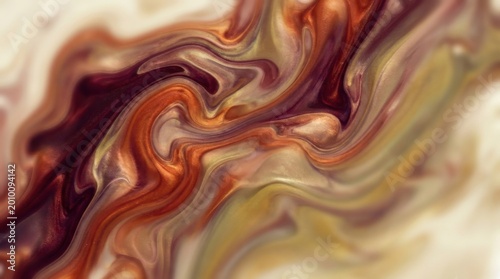 Abstract fluid background in warm autumn colors of orange and burgundy