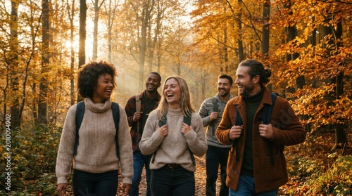 Diverse university students collaborating on a modern green campus