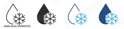 Fotografie Cooling technology icon set