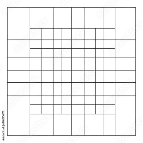 Abstract grid pattern vector illustration with interconnected square boxes