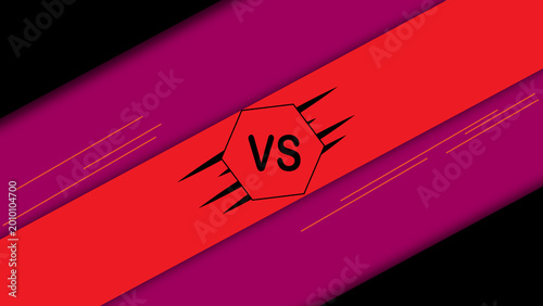 Tableau sur toile Versus screen background with VS text for competition and battle concept