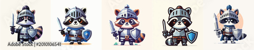 Photography vector of raccoon knight