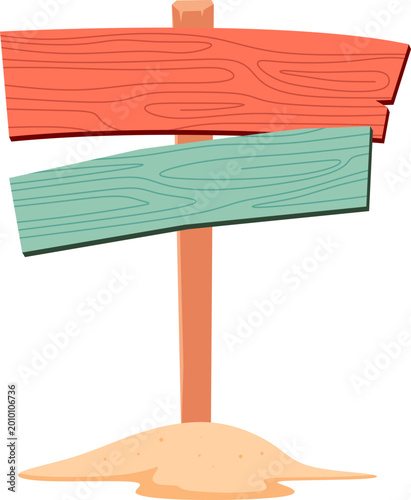 Summer Beach Sign Illustration