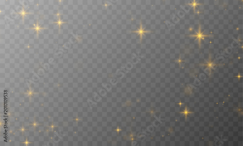 Photos Golden dust with star glitter and soft radiant glow