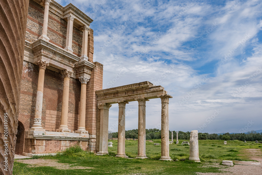 Fototapeta premium Ancient City of Sardis in Manisa, Turkey – Lydia Civilization Ruins