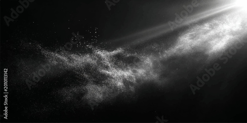 Foto A dark x-ray image of a human skull merges with a smoky cloudscape and deep blue