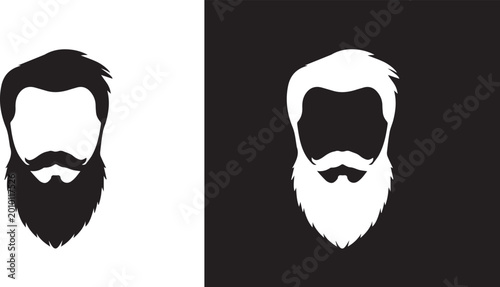 Foto bearded men faces hipsters with haircuts