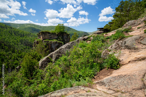 The Avatar Rocks in the Caucasus mountains, near the road to Dzhily-Su at summer