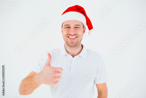 Bild auf Leinwand Young man isolated over white background