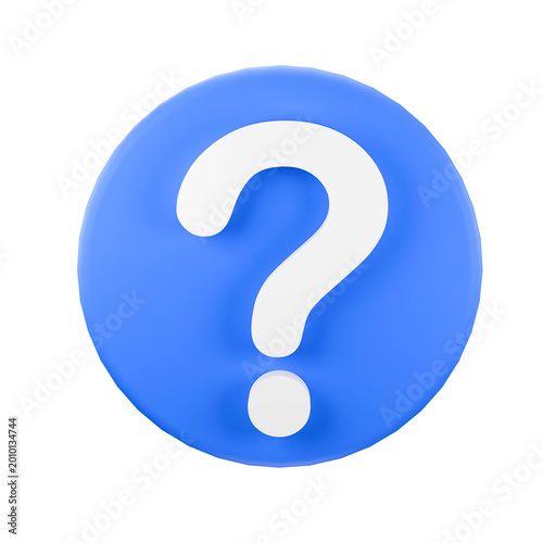 Mystery in the Blue: A clean, vibrant, and eye-catching image. The large, bold white question mark on a striking blue background is both simple and communicative, conveying curiosity and inquiry. 