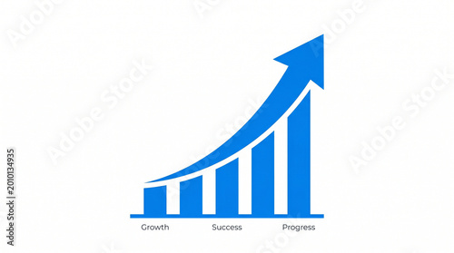 Simple Business Growth Chart Illustration