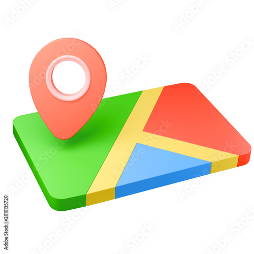 Navigating to Destination: A vibrant 3D map icon with a prominent location marker, symbolizing direction, travel, and exploration. Free Download Navigating to Destination: A vibrant 3D map icon with a prominent location marker, symbolizing direction, travel, and exploration. - GFXLoad