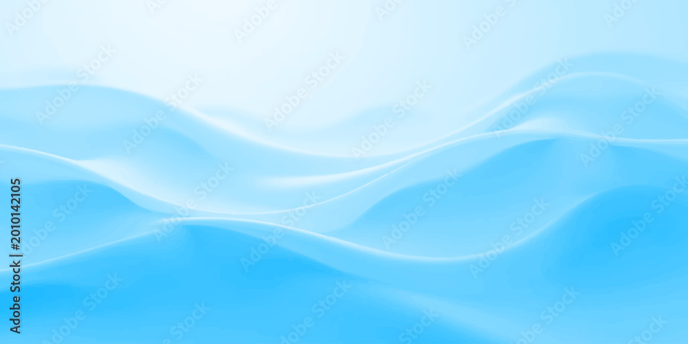 Fototapeta premium An abstract blue background design featuring flowing water waves and soft liquid curves in a vector illustration motion pattern