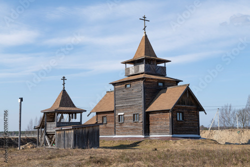 Quadro su tela Wooden old believers church of St