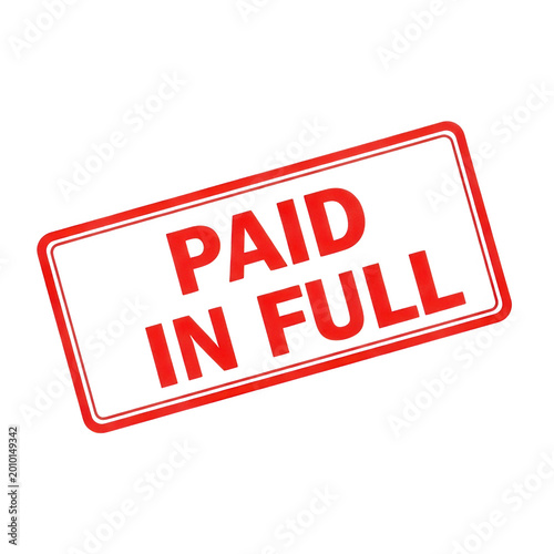 Red paid in full stamp