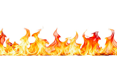 This is a graphic featuring a realistic burning flame border atop a colorful vertical striped background, creating a striking decorative visual effect.