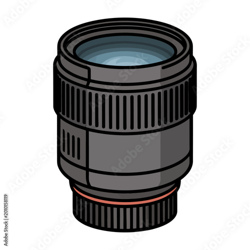 Modern camera lens background flat design vector