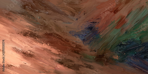 Konstfotografi An abstract red and blue sky arches over a scenic desert landscape featuring san