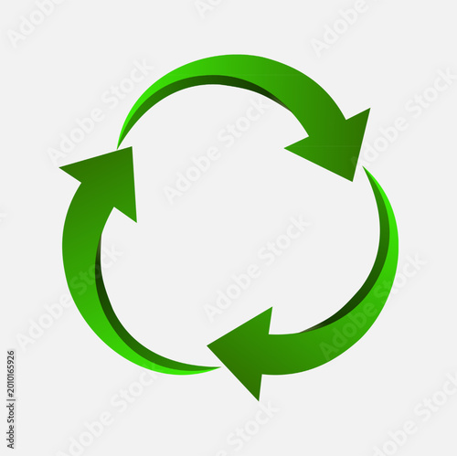 Green Recycle Loop Sustainability Icon