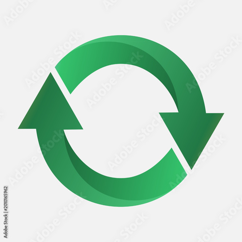 Green Sync Circular Process Icon
