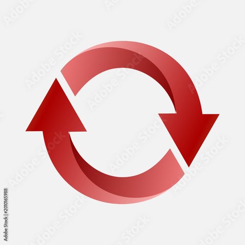 Red Refresh Circular Arrow Icon