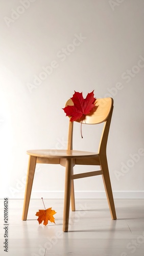 Autumn Leaves on Chair. (1)