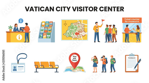 Photos Vatican City Visitor Center Services and Tourist Information Icons