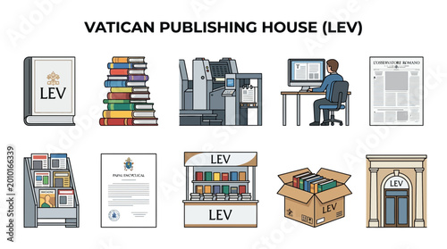 Bild auf Leinwand Vatican Publishing House LEV Collection of Illustrations.