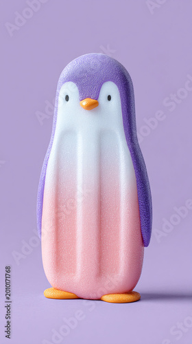 Whimsical Penguin Figurine: A Colorful Ice Cream Character Perfect for Playful Decor and Unique Gift Ideas