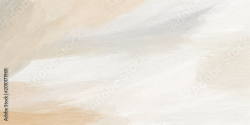 Εκτύπωση καμβά Abstract brushstrokes of beige, cream, and gray create a soft and ethereal atmosphere