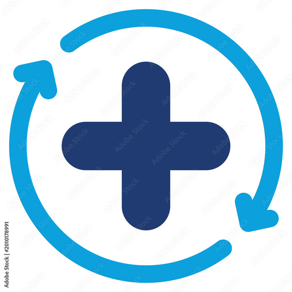 Obraz premium Treatment Blue Combination Icon